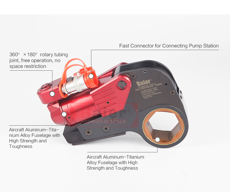 chave de torque hidráulica grande de ar de aço para engrenagens