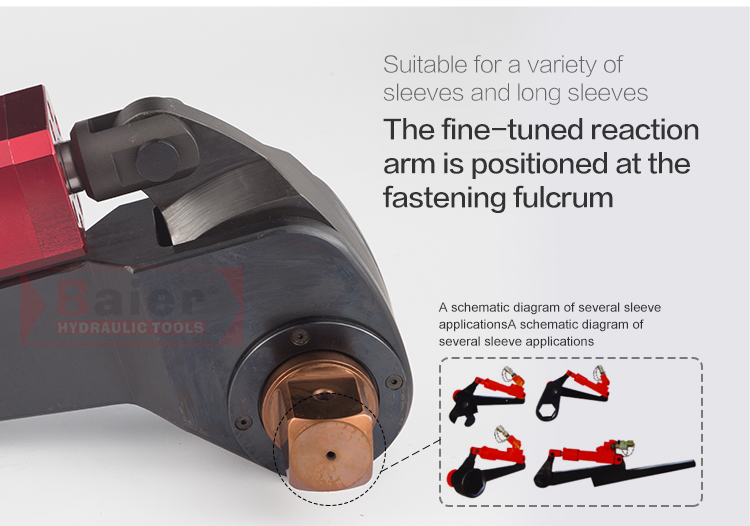 chave de torque hidráulica grande de aço resistente para engrenagens