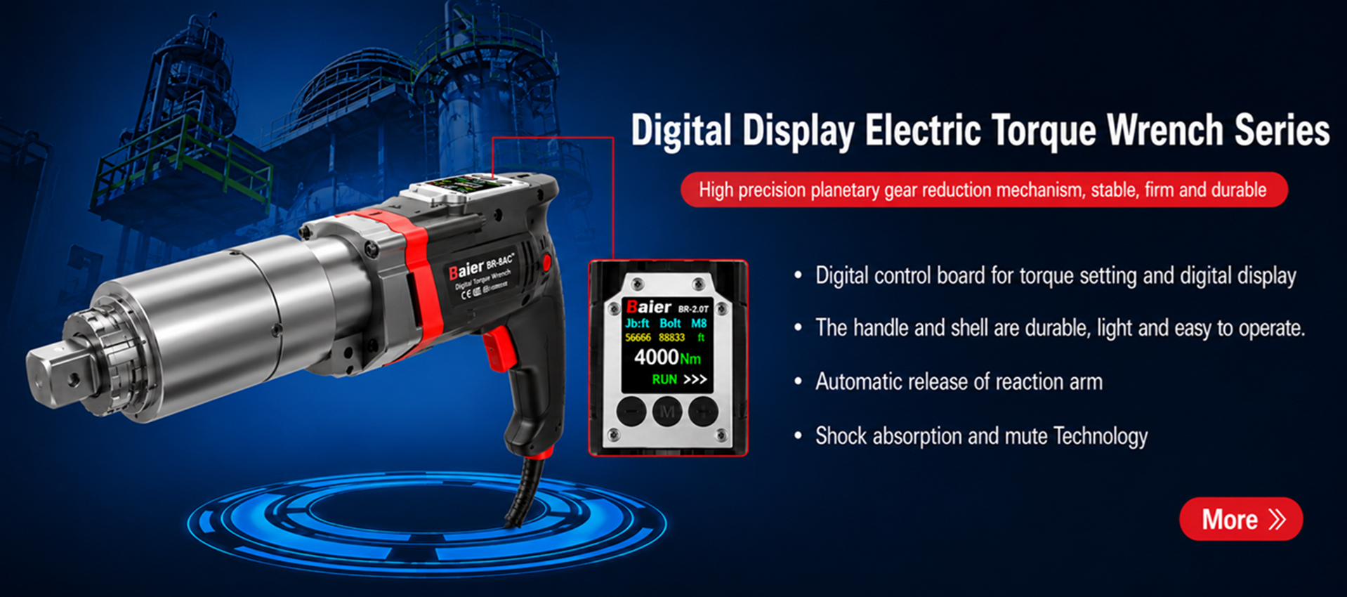 série de chave de torque elétrica com display digital