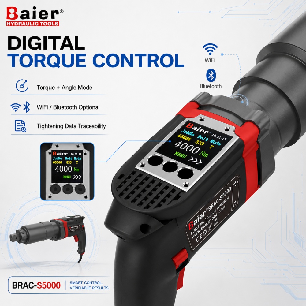 Controle de torque digital BRAC-S5000 com op&ccedil;&atilde;o WiFi Bluetooth