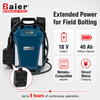 Unidade de alimentação de bateria de lítio de mochila 18V 40Ah para chaves de torque sem fio Baier