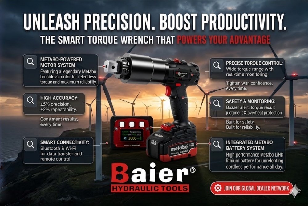 O futuro do aparafusamento industrial: Baier revela soluções abrangentes de ferramentas de torque inteligentes para mercados globais